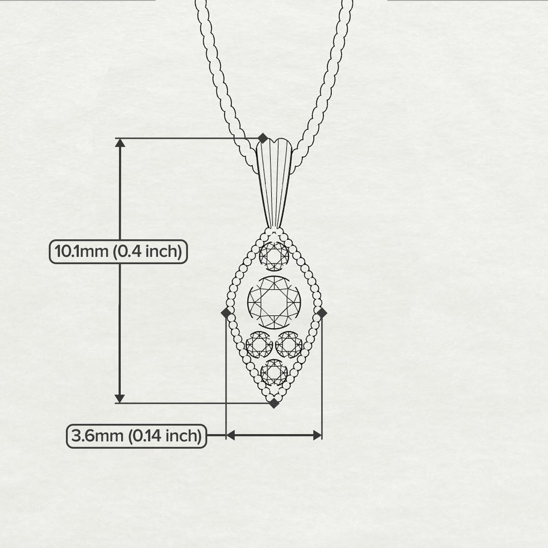 Milgrain Black Diamond Necklace - Jessie No. 41