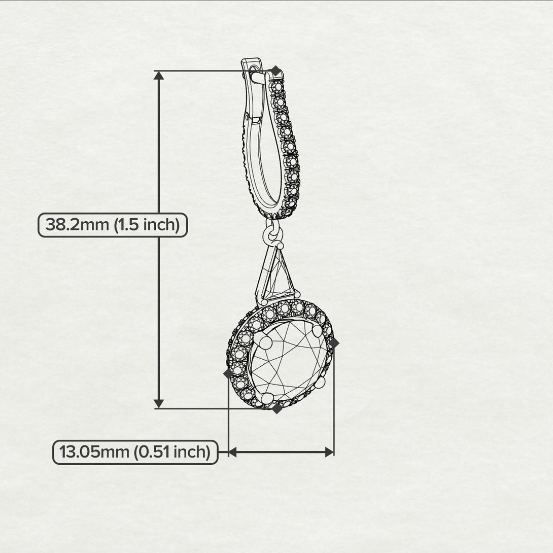 Hidden Halo Diamond Earrings - Joanna No. 46