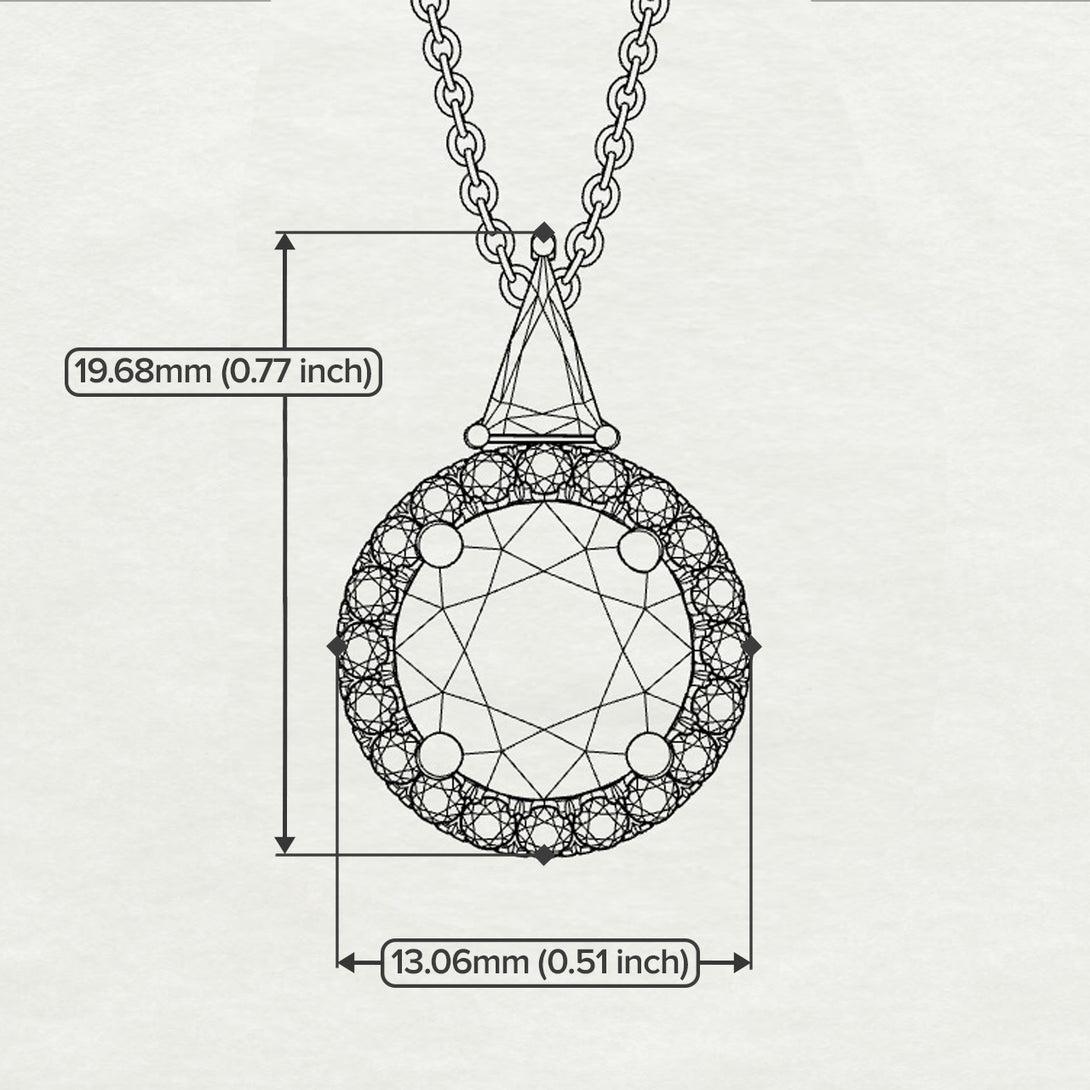Hidden Halo Black Diamond Necklace - Joanna No. 54