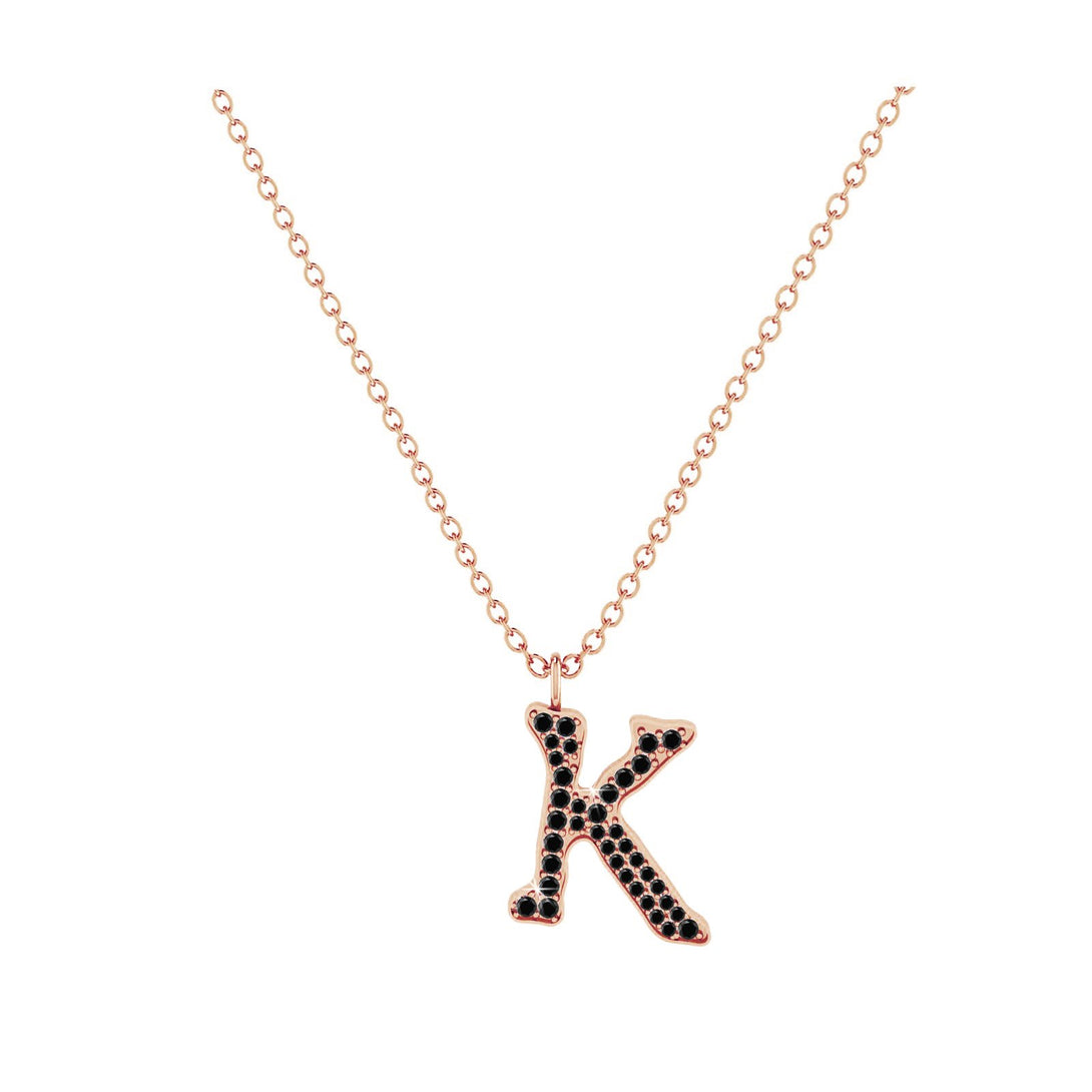 K - Letter Name Necklace Initial Necklace