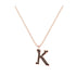 K - Letter Name Necklace Initial Necklace