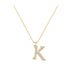 K - Letter Name Necklace Initial Necklace