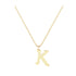 K - Letter Name Necklace Initial Necklace