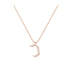 Kaf - Hebrew Alef-Bet letter diamond Necklace - Kaf letter