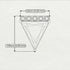 Triangle Black Diamond Earrings Stud - Kairi No. 7 image 4