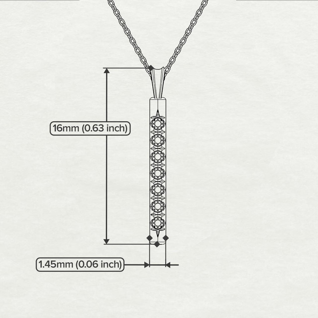 Ruby Stick Pendant - Kate No. 10