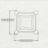 Princess Cut Stud Earrings - Kenia No. 13