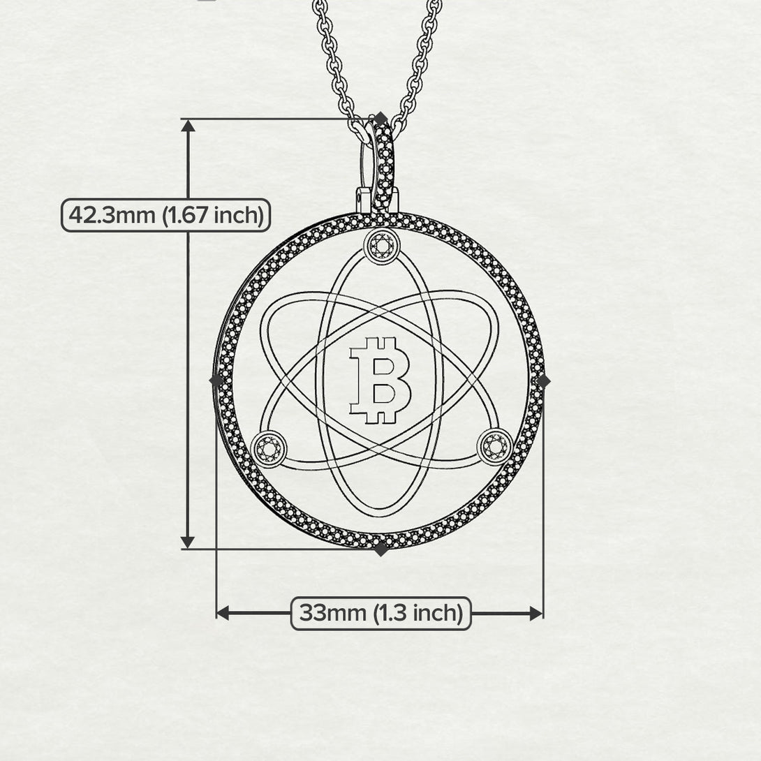 Bitcoin Black Diamond Atom Necklace - Kingston No. 26