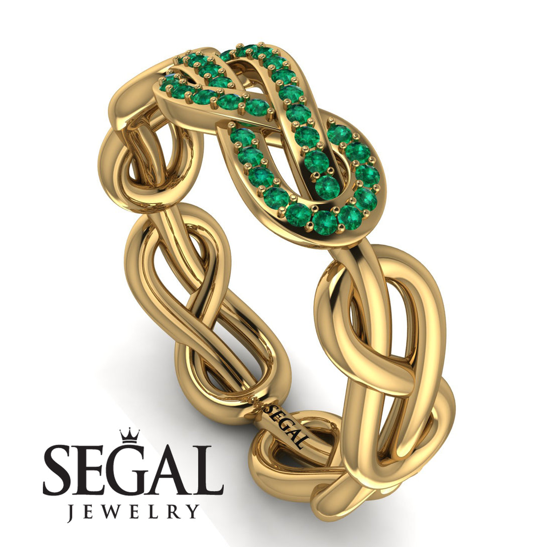 Knot Infinity Emerald Ring - Josephine No. 4