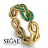 Knot Infinity Emerald Ring - Josephine No. 4