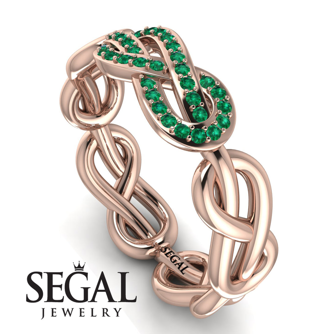 Knot Infinity Emerald Ring - Josephine No. 5