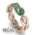 Knot Infinity Emerald Ring - Josephine No. 5 image 2