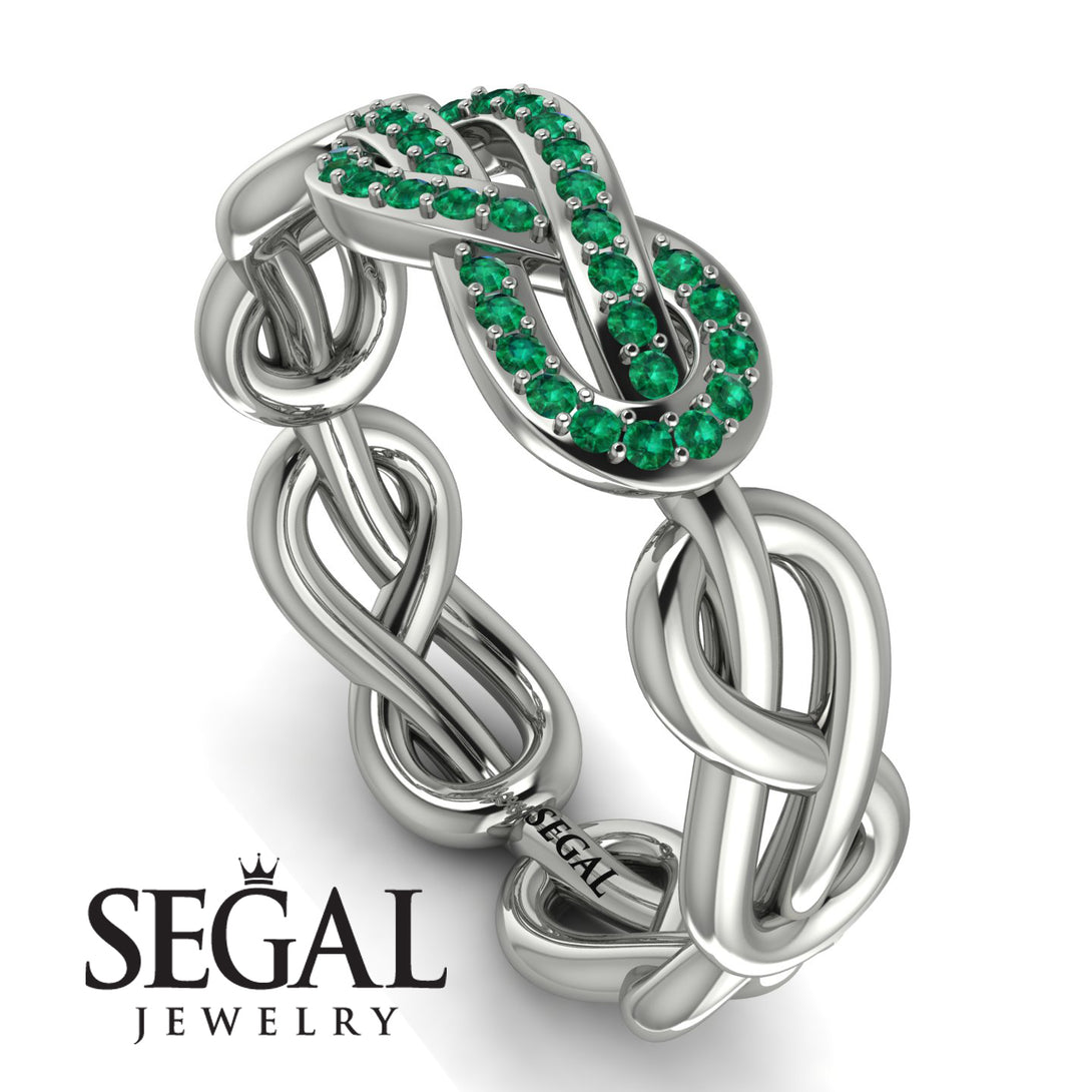 Knot Infinity Emerald Ring - Josephine No. 6