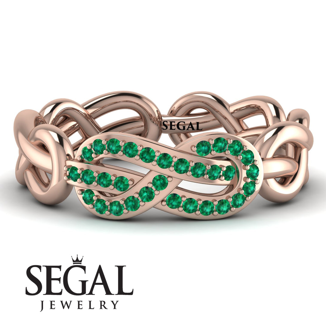 Knot Infinity Emerald Ring - Josephine No. 5