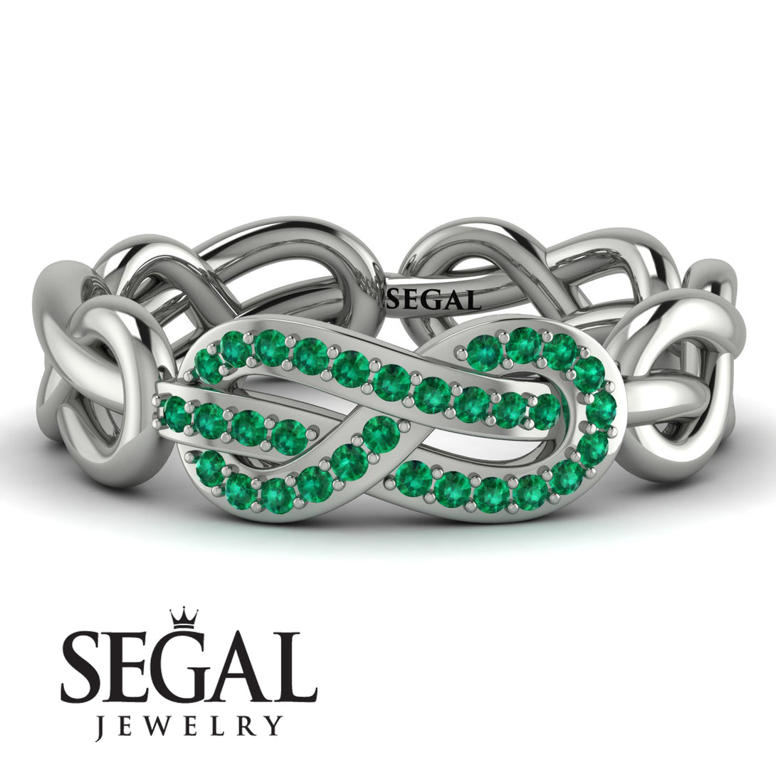Knot Infinity Emerald Ring - Josephine No. 6
