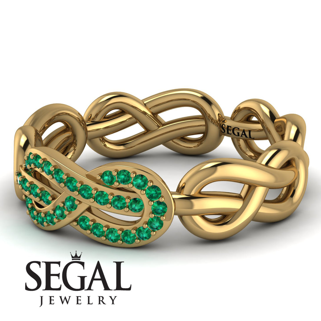 Knot Infinity Emerald Ring - Josephine No. 4