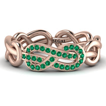 Knot Infinity Emerald Ring - Josephine No. 5 image 1