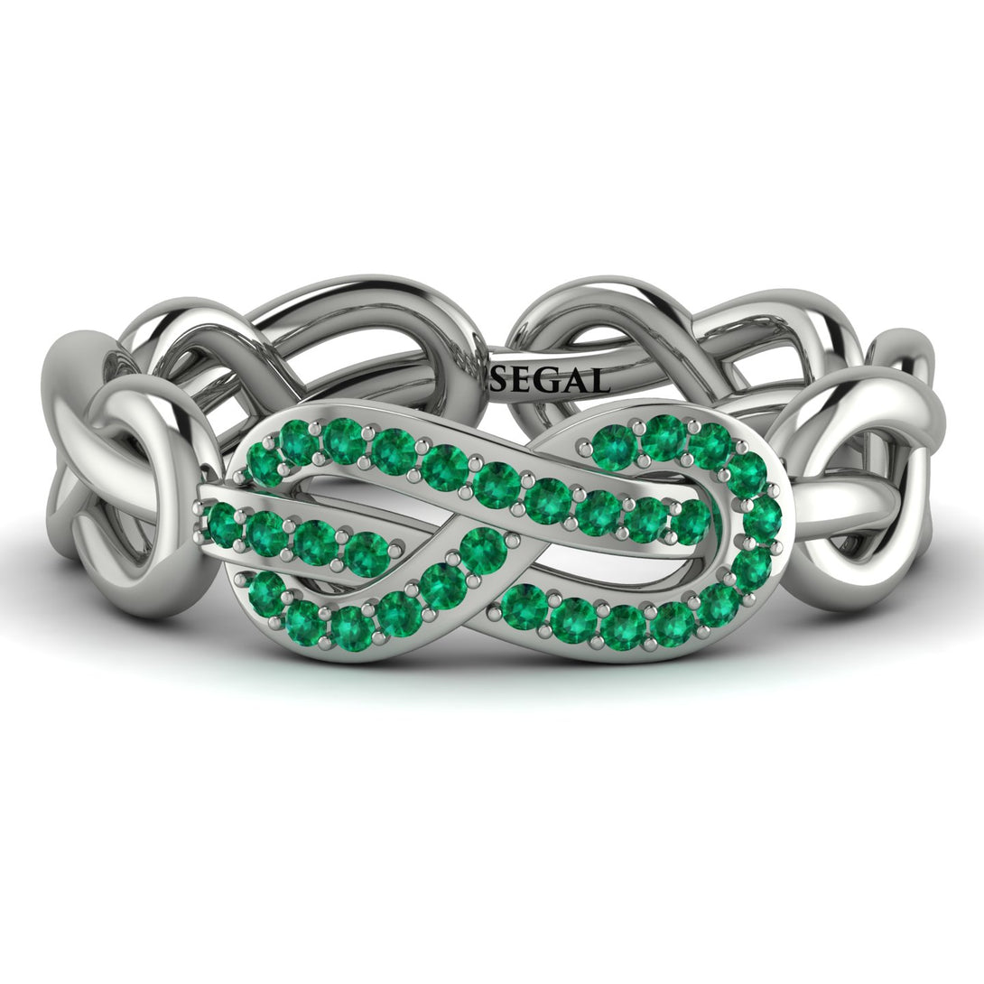 Knot Infinity Emerald Ring - Josephine No. 6