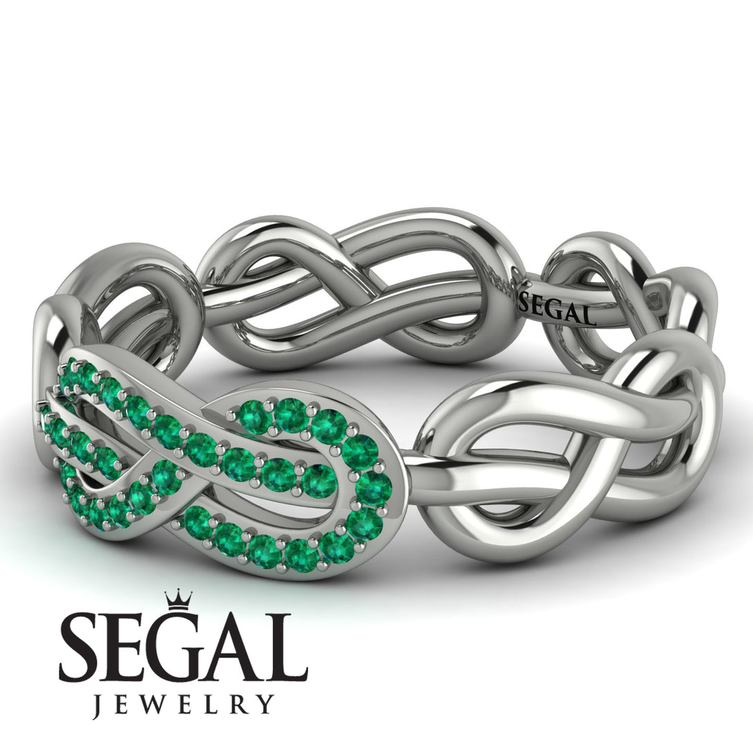 Knot Infinity Emerald Ring - Josephine No. 6