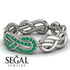 Knot Infinity Emerald Ring - Josephine No. 6