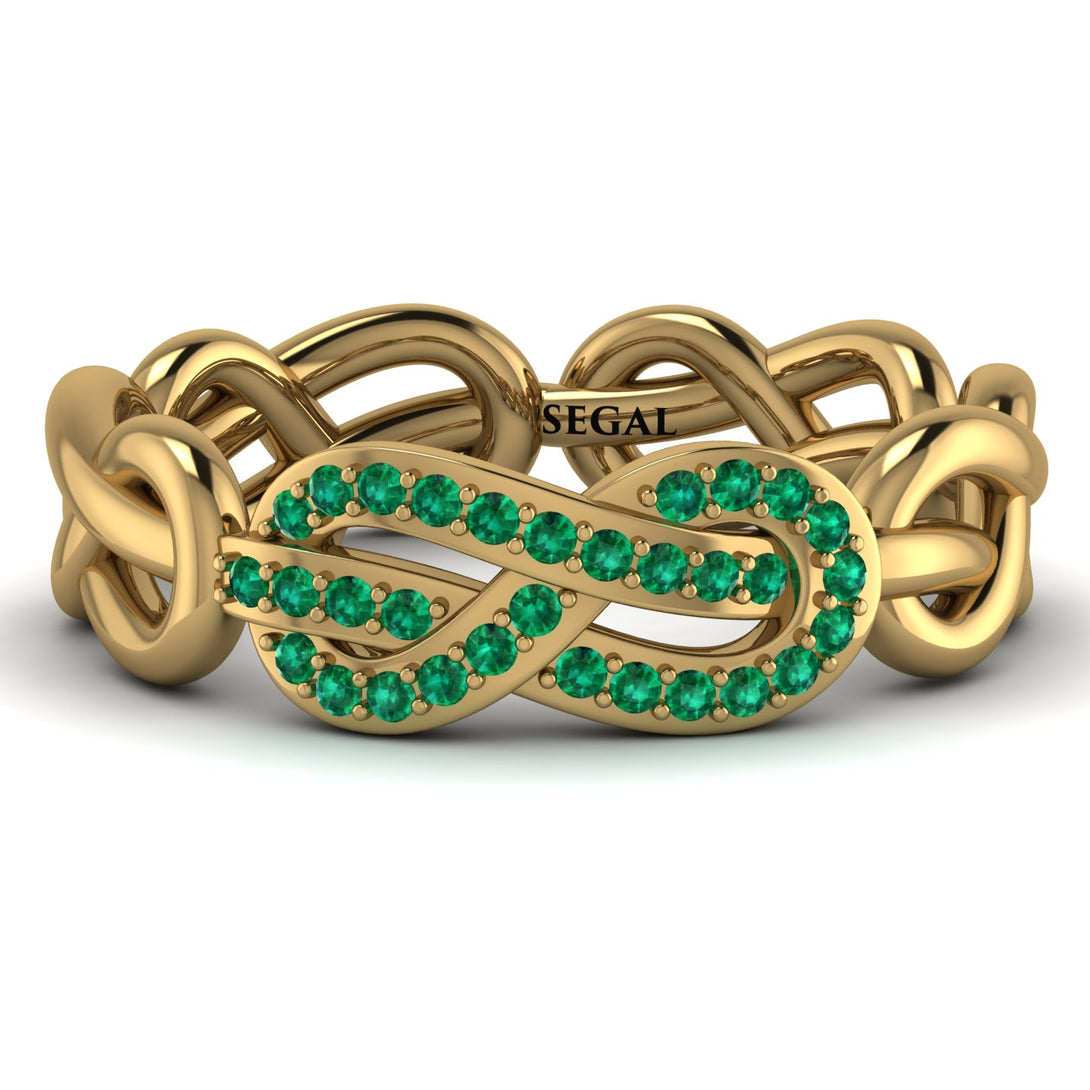 Knot Infinity Emerald Ring - Josephine No. 4