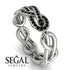 Knot Infinity Black Diamond Ring - Josephine No. 9