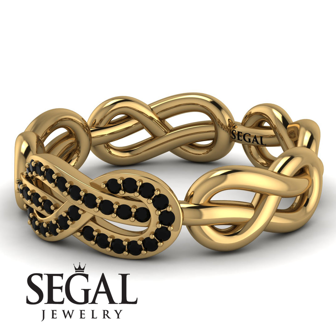 Knot Infinity Black Diamond Ring - Josephine No. 7