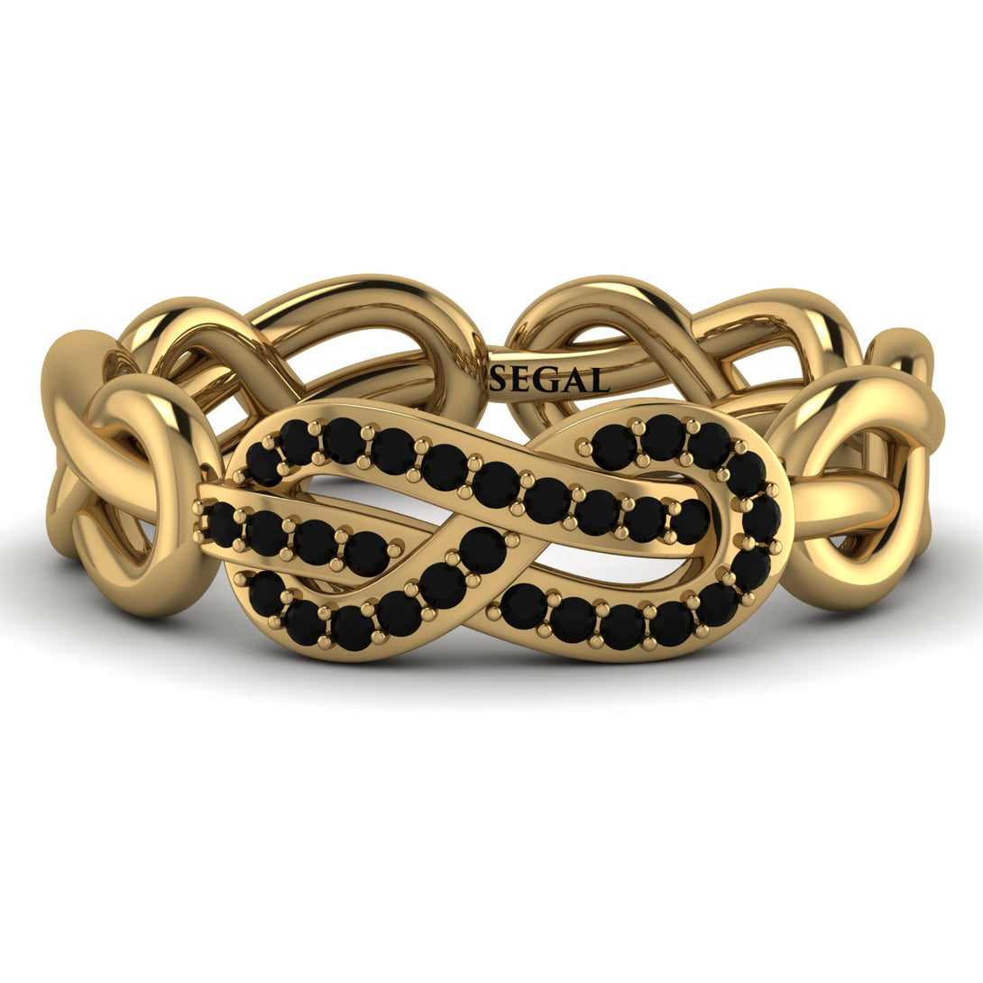 Knot Infinity Black Diamond Ring - Josephine No. 7