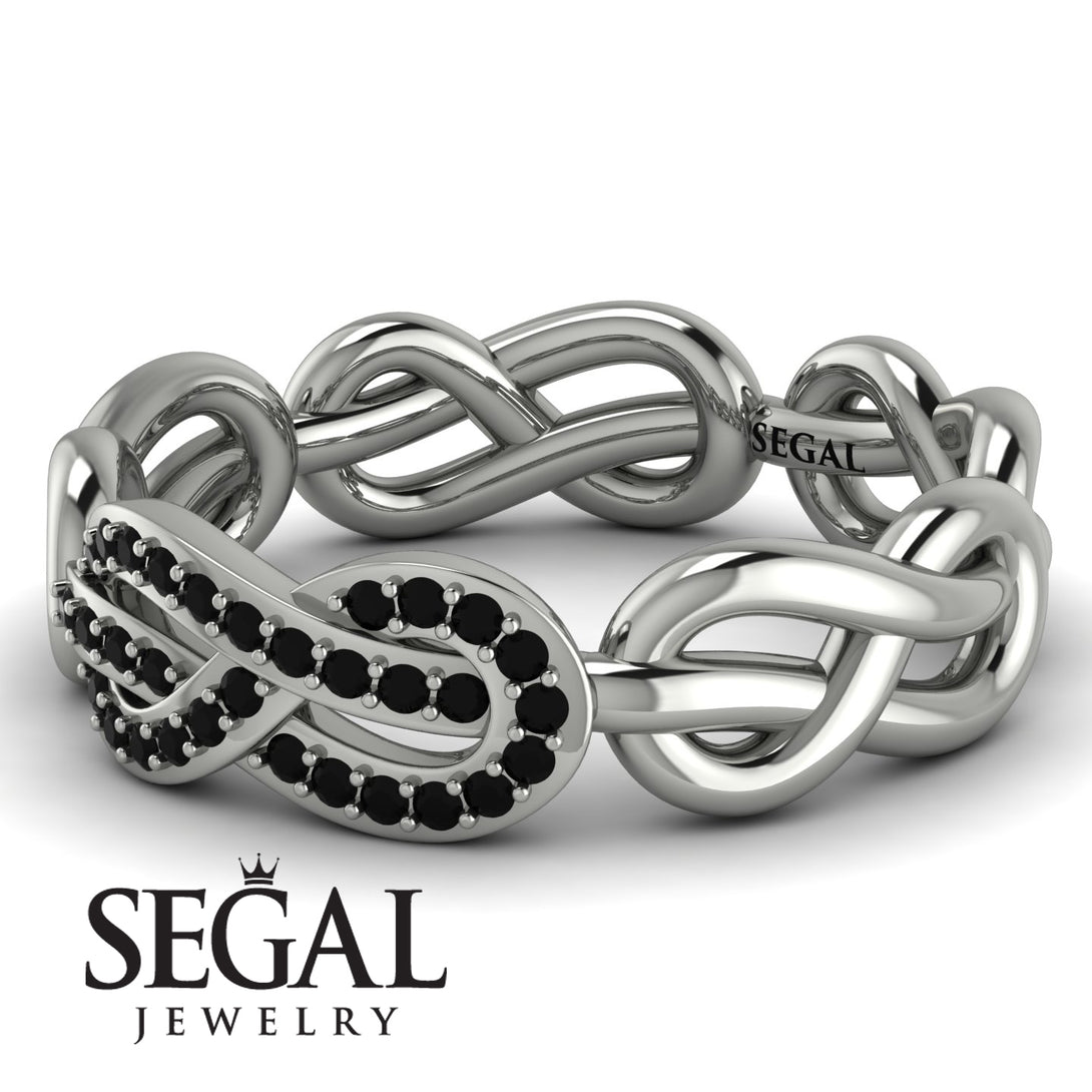 Knot Infinity Black Diamond Ring - Josephine No. 9