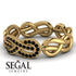 Knot Infinity Black Diamond Ring - Josephine No. 7