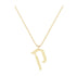 Kof - Hebrew Alef-Bet letter diamond Necklace - Kof letter
