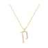 Kof - Hebrew Alef-Bet letter diamond Necklace - Kof letter