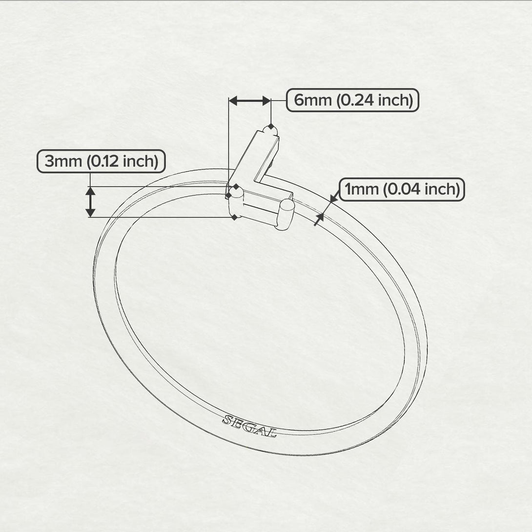 L Letter - Initial White Gold Diamond Ring