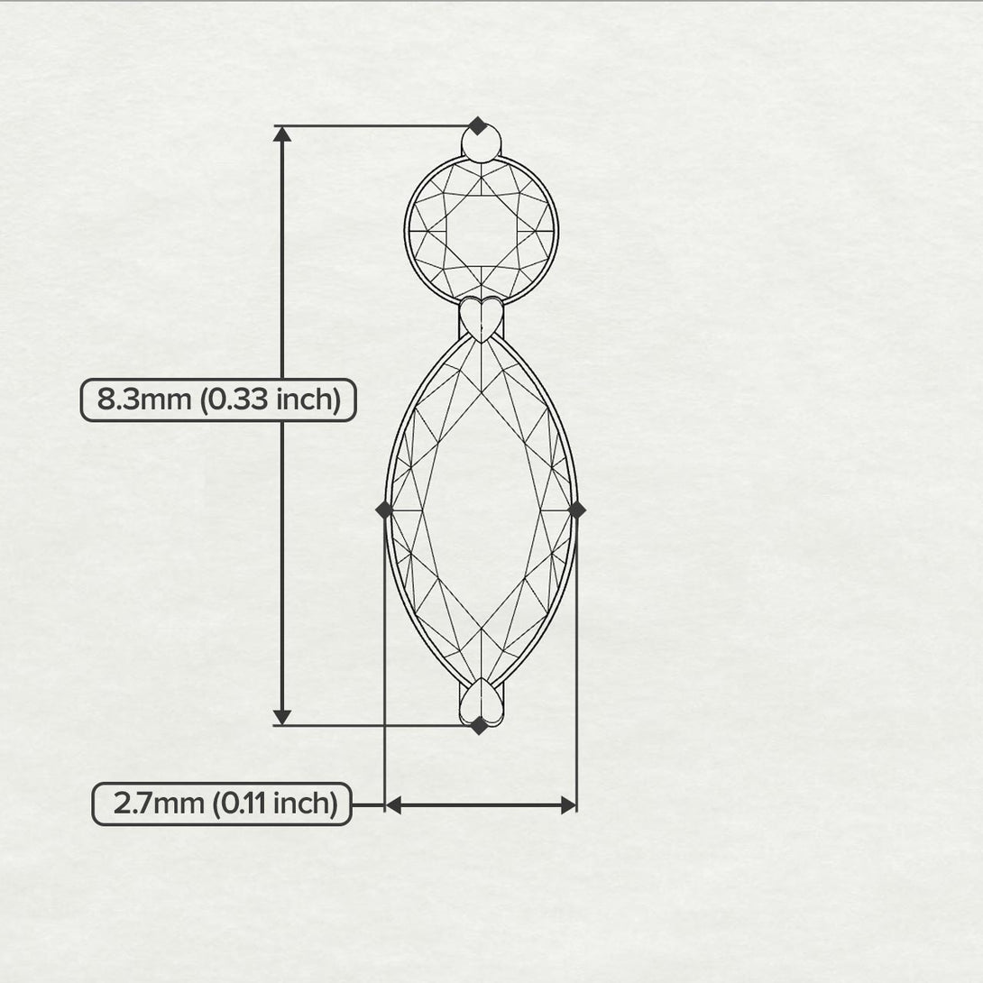 Hanging Marquise Ruby Earrings - Lacey No. 12