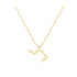 Lamed - Hebrew Alef-Bet letter diamond Necklace - Lamed letter