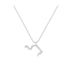 Lamed - Hebrew Alef-Bet letter diamond Necklace - Lamed letter