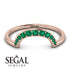 Large Half Round Stacking Emerald Ring - Brooke No. 5 image 2