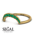 Large Half Round Stacking Emerald Ring - Brooke No. 4 image 3