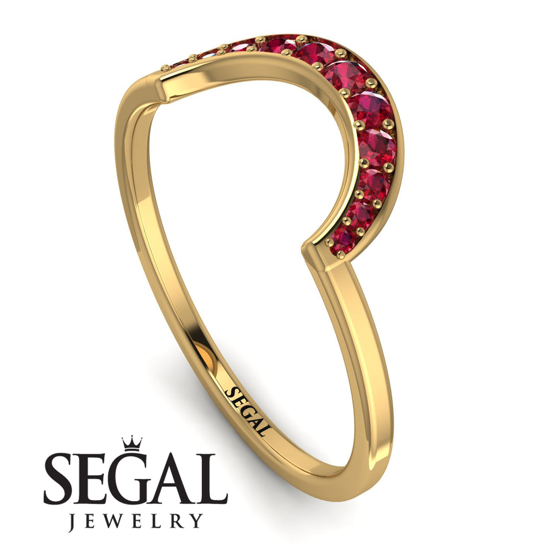 Large Half Round Stacking Ruby Ring - Brooke No. 10