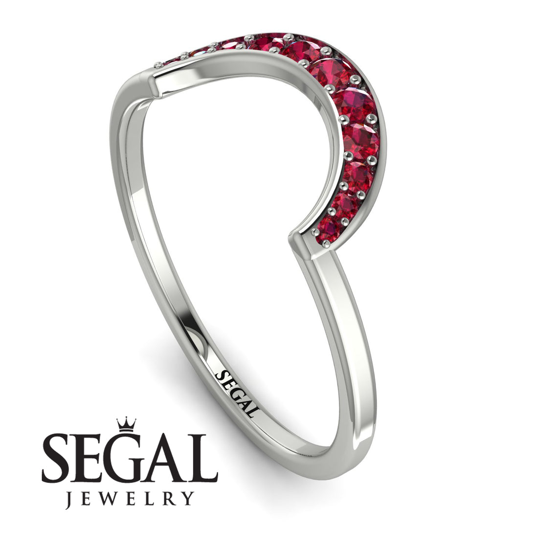 Large Half Round Stacking Ruby Ring - Brooke No. 12