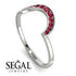 Large Half Round Stacking Ruby Ring - Brooke No. 12 image 6