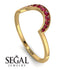 Large Half Round Stacking Ruby Ring - Brooke No. 10 image 6