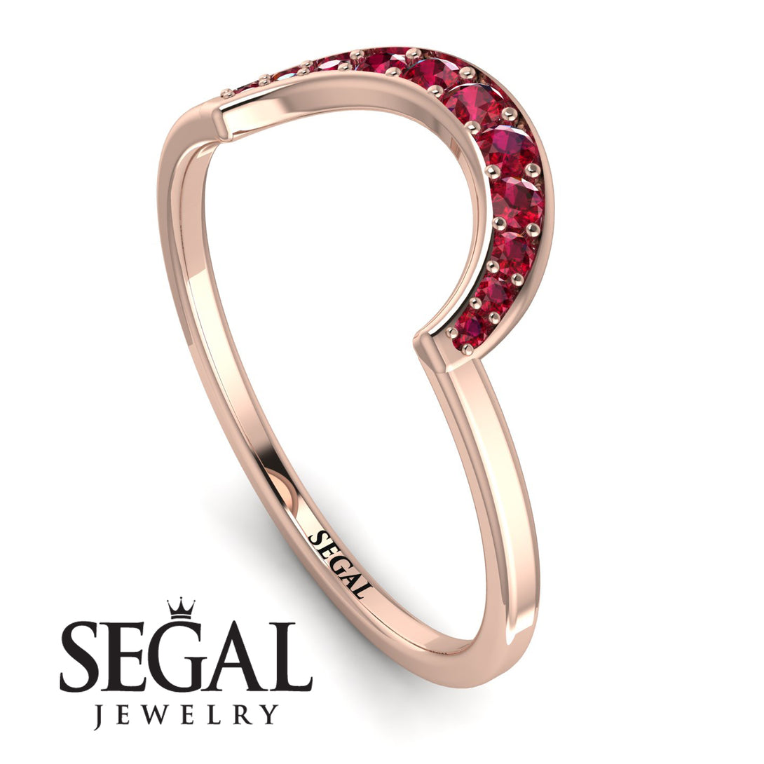 Large Half Round Stacking Ruby Ring - Brooke No. 11