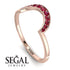 Large Half Round Stacking Ruby Ring - Brooke No. 11