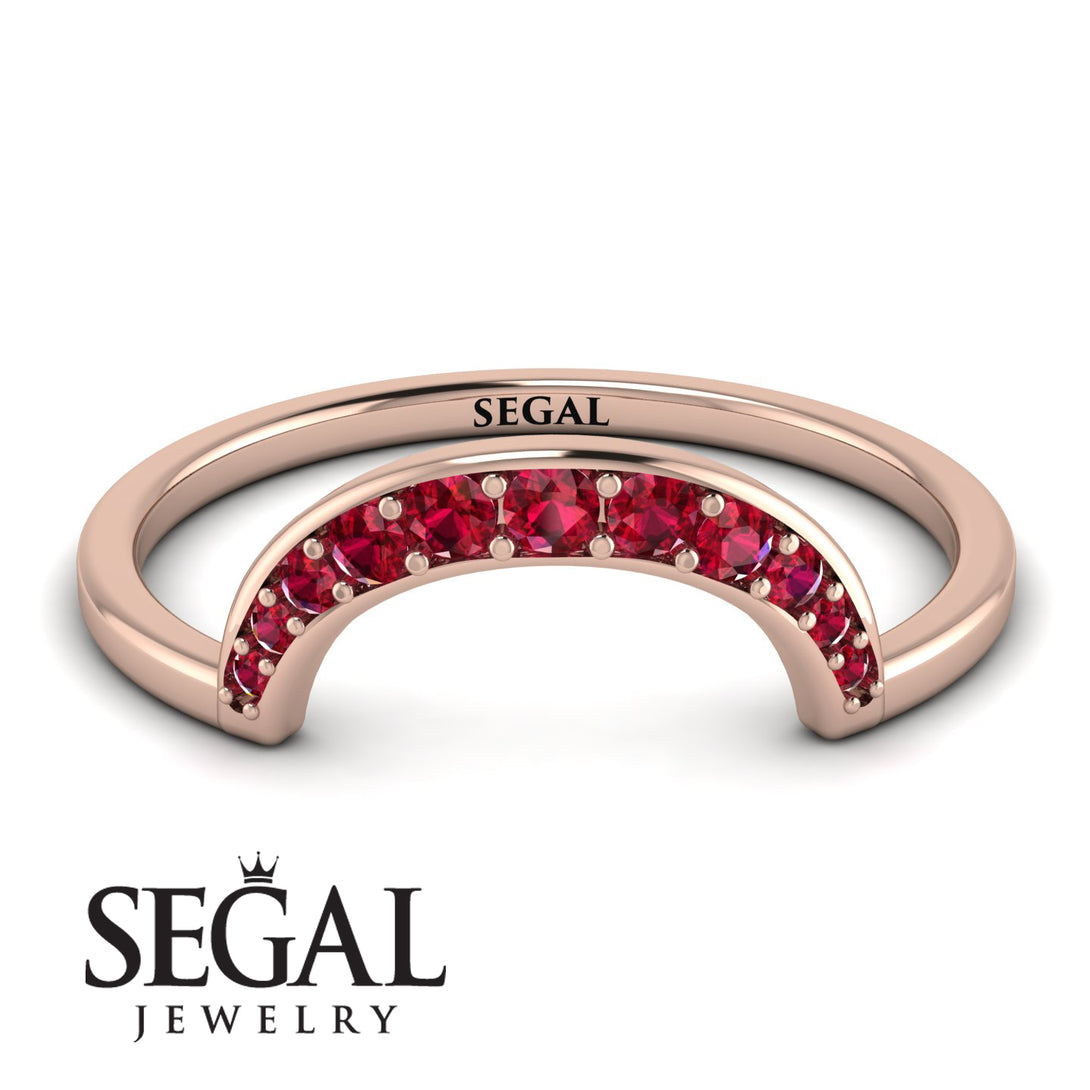 Large Half Round Stacking Ruby Ring - Brooke No. 11