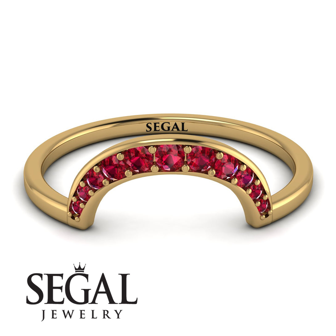 Large Half Round Stacking Ruby Ring - Brooke No. 10