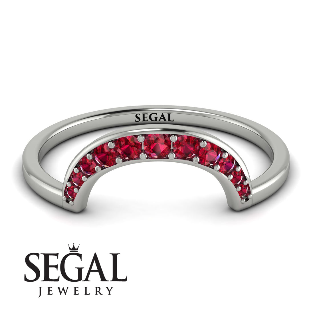 Large Half Round Stacking Ruby Ring - Brooke No. 12