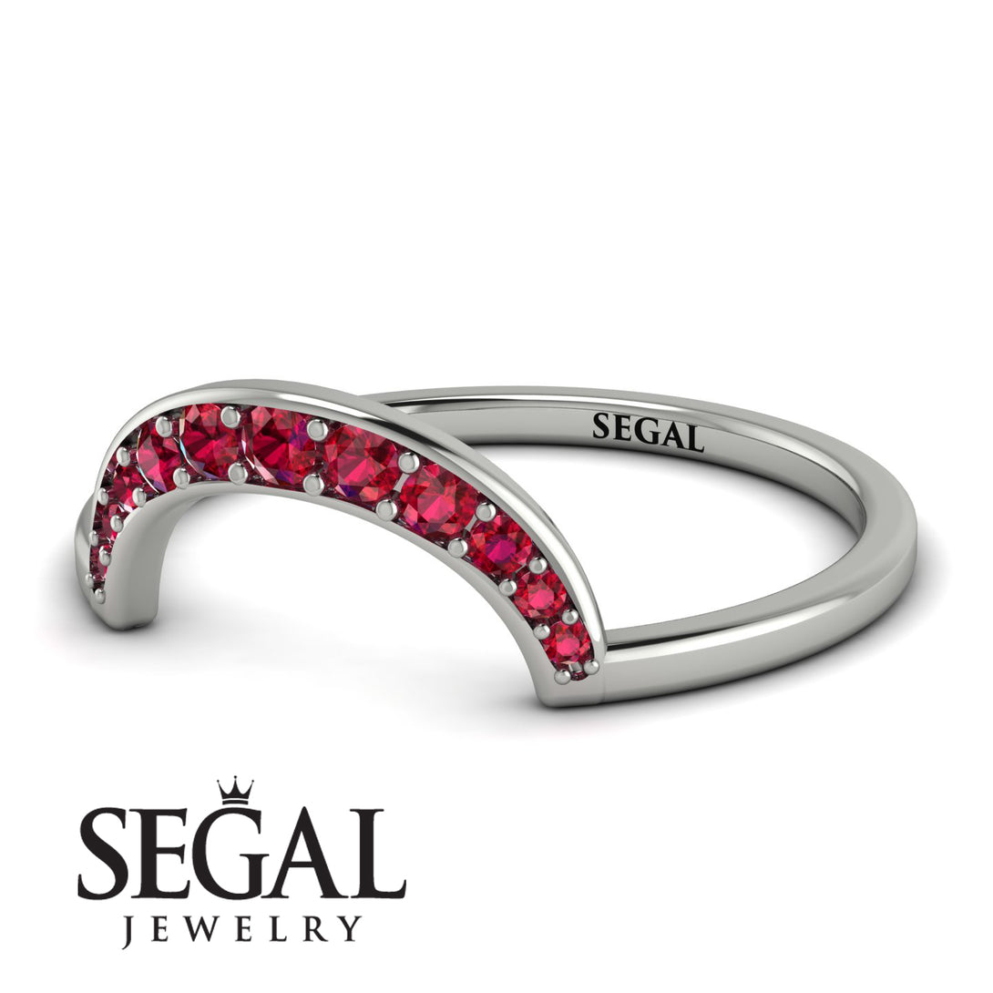 Large Half Round Stacking Ruby Ring - Brooke No. 12