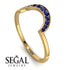 Large Half Round Stacking Sapphire Ring - Brooke No. 13 image 6