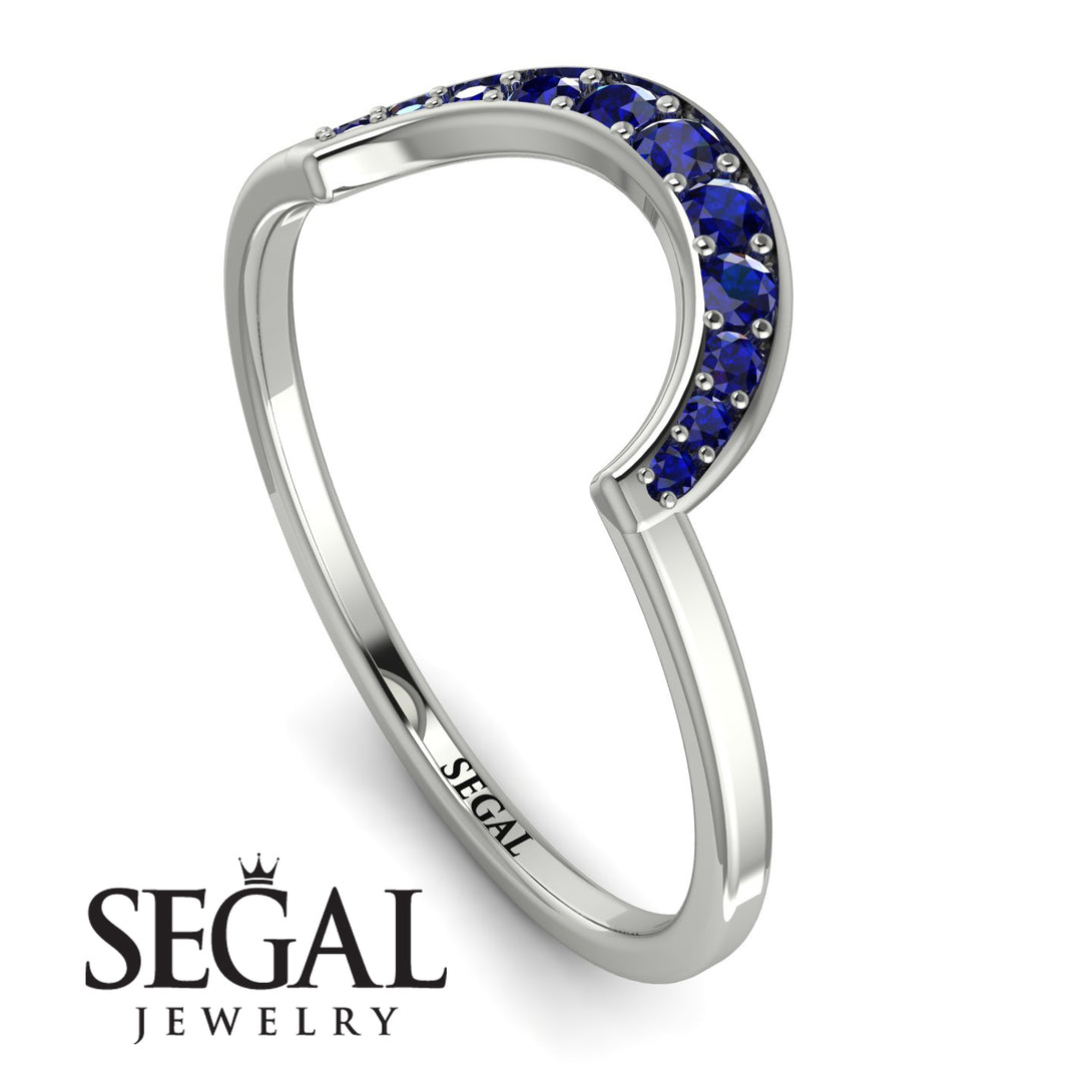 Large Half Round Stacking Sapphire Ring - Brooke No. 15